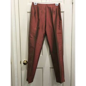 Connie Robertson gorgeous burgundy satin pants